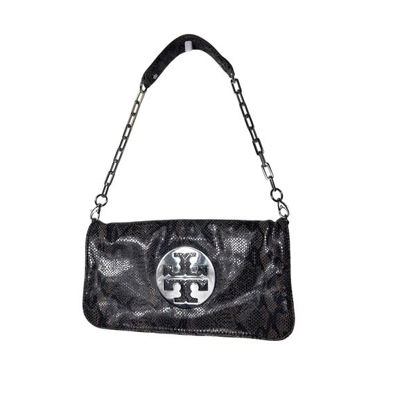 Tory Burch Foldover Snake Purse 12"x7" - Picture 1 of 3